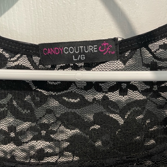 Black Candy Couture Lace T-Shirt - Picture 5 of 5